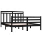 vidaXL Massivholzbett Schwarz 120x190 cm vidaXL Massivholzbett Schwarz 120x190 cm