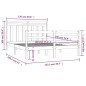 vidaXL Massivholzbett Schwarz 120x190 cm vidaXL Massivholzbett Schwarz 120x190 cm