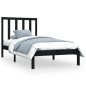 vidaXL Massivholzbett Schwarz Kiefer 90x200 cm vidaXL Massivholzbett Schwarz Kiefer 90x200 cm