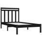 vidaXL Massivholzbett Schwarz 90x200 cm vidaXL Massivholzbett Schwarz 90x200 cm