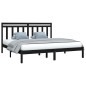 vidaXL Massivholzbett Schwarz 180x200 cm vidaXL Massivholzbett Schwarz 180x200 cm