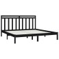 vidaXL Massivholzbett Schwarz 180x200 cm vidaXL Massivholzbett Schwarz 180x200 cm