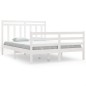 vidaXL Massivholzbett Weiß 140x190 cm vidaXL Massivholzbett Weiß 140x190 cm