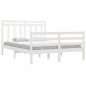 vidaXL Massivholzbett Weiß 140x190 cm vidaXL Massivholzbett Weiß 140x190 cm