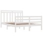 vidaXL Massivholzbett Weiß 140x190 cm vidaXL Massivholzbett Weiß 140x190 cm