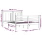 vidaXL Massivholzbett Weiß 140x190 cm vidaXL Massivholzbett Weiß 140x190 cm