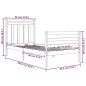 vidaXL Massivholzbett Honigbraun 90x200 cm vidaXL Massivholzbett Honigbraun 90x200 cm