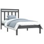 vidaXL Massivholzbett Grau 90x190 cm vidaXL Massivholzbett Grau 90x190 cm