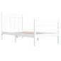 vidaXL Massivholzbett Weiß 90x200 cm vidaXL Massivholzbett Weiß 90x200 cm