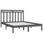 vidaXL Massivholzbett Grau 135x190 cm vidaXL Massivholzbett Grau 135x190 cm