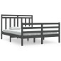 vidaXL Massivholzbett Grau 140x190 cm vidaXL Massivholzbett Grau 140x190 cm