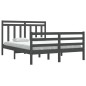 vidaXL Massivholzbett Grau 140x190 cm vidaXL Massivholzbett Grau 140x190 cm