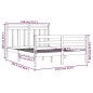 vidaXL Massivholzbett Grau 140x190 cm vidaXL Massivholzbett Grau 140x190 cm