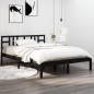 vidaXL Massivholzbett Schwarz 135x190 cm vidaXL Massivholzbett Schwarz 135x190 cm