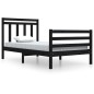 vidaXL Massivholzbett Schwarz 100x200 cm vidaXL Massivholzbett Schwarz 100x200 cm