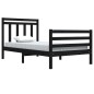 vidaXL Massivholzbett Schwarz 100x200 cm vidaXL Massivholzbett Schwarz 100x200 cm