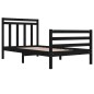 vidaXL Massivholzbett Schwarz 100x200 cm vidaXL Massivholzbett Schwarz 100x200 cm
