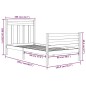 vidaXL Massivholzbett Schwarz 100x200 cm vidaXL Massivholzbett Schwarz 100x200 cm