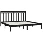 vidaXL Massivholzbett Schwarz 200x200 cm vidaXL Massivholzbett Schwarz 200x200 cm