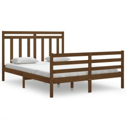 vidaXL Massivholzbett Honigbraun 150x200 cm