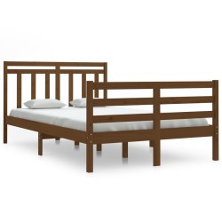 vidaXL Massivholzbett Honigbraun 120x200 cm