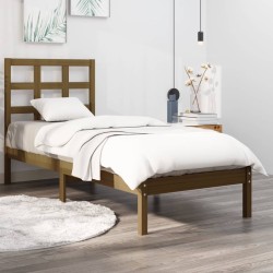 vidaXL Massivholzbett Honigbraun 75x190 cm