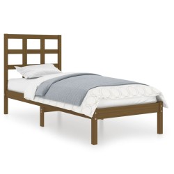 vidaXL Massivholzbett Honigbraun 75x190 cm