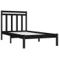 vidaXL Massivholzbett Schwarz 75x190 cm vidaXL Massivholzbett Schwarz 75x190 cm