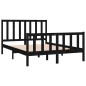 vidaXL Massivholzbett Schwarz 120x190 cm vidaXL Massivholzbett Schwarz 120x190 cm