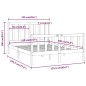 vidaXL Massivholzbett Schwarz 120x190 cm vidaXL Massivholzbett Schwarz 120x190 cm