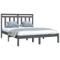 vidaXL Massivholzbett Grau 150x200 cm vidaXL Massivholzbett Grau 150x200 cm