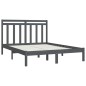 vidaXL Massivholzbett Grau 150x200 cm vidaXL Massivholzbett Grau 150x200 cm