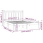 vidaXL Massivholzbett Grau 150x200 cm vidaXL Massivholzbett Grau 150x200 cm