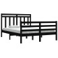 vidaXL Massivholzbett Schwarz 140x190 cm vidaXL Massivholzbett Schwarz 140x190 cm