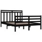vidaXL Massivholzbett Schwarz 140x190 cm vidaXL Massivholzbett Schwarz 140x190 cm