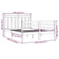 vidaXL Massivholzbett Schwarz 140x190 cm vidaXL Massivholzbett Schwarz 140x190 cm