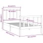 vidaXL Massivholzbett 90x190 cm vidaXL Massivholzbett 90x190 cm