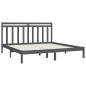 vidaXL Massivholzbett Grau 200x200 cm vidaXL Massivholzbett Grau 200x200 cm