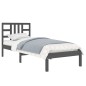 vidaXL Massivholzbett Schwarz 90x190 cm vidaXL Massivholzbett Schwarz 90x190 cm