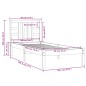vidaXL Massivholzbett Schwarz 90x190 cm vidaXL Massivholzbett Schwarz 90x190 cm
