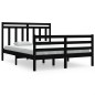 vidaXL Massivholzbett Schwarz 135x190 cm vidaXL Massivholzbett Schwarz 135x190 cm
