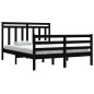 vidaXL Massivholzbett Schwarz 135x190 cm vidaXL Massivholzbett Schwarz 135x190 cm
