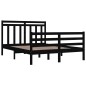 vidaXL Massivholzbett Schwarz 135x190 cm vidaXL Massivholzbett Schwarz 135x190 cm