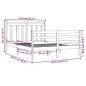 vidaXL Massivholzbett Schwarz 135x190 cm vidaXL Massivholzbett Schwarz 135x190 cm