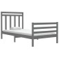 vidaXL Massivholzbett Grau 100x200 cm vidaXL Massivholzbett Grau 100x200 cm