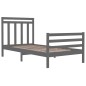 vidaXL Massivholzbett Grau 100x200 cm vidaXL Massivholzbett Grau 100x200 cm
