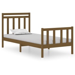 vidaXL Massivholzbett Honigbraun 90x190 cm
