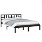 vidaXL Massivholzbett Schwarz 120x200 cm vidaXL Massivholzbett Schwarz 120x200 cm