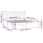 vidaXL Massivholzbett Grau 180x200 cm vidaXL Massivholzbett Grau 180x200 cm