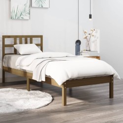 vidaXL Massivholzbett Honigbraun 75x190 cm